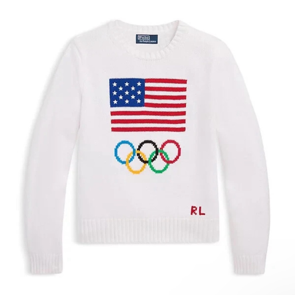Polo Ralph Lauren Women's Team USA Crewneck Sweater White XS